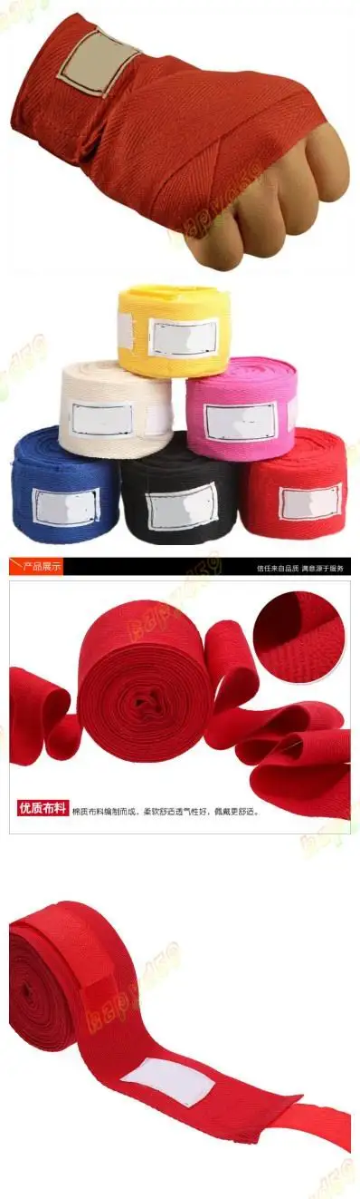 20 пар 5 м хлопковые боксерский бандаж ремешки на запястье для занятий спортом