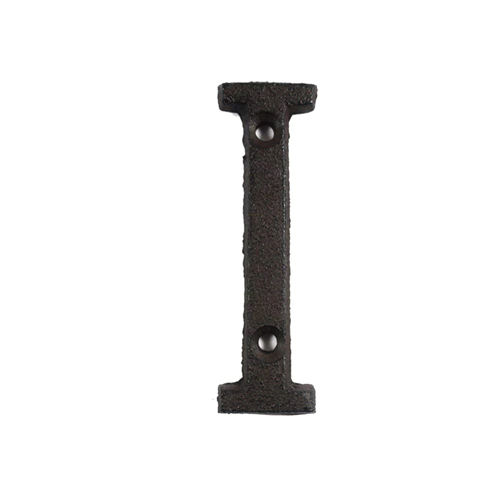 I Металлические буквы цифры чугунные украшения знак на дом Дверная панель DIY кафе настенный магазин - Цвет: I