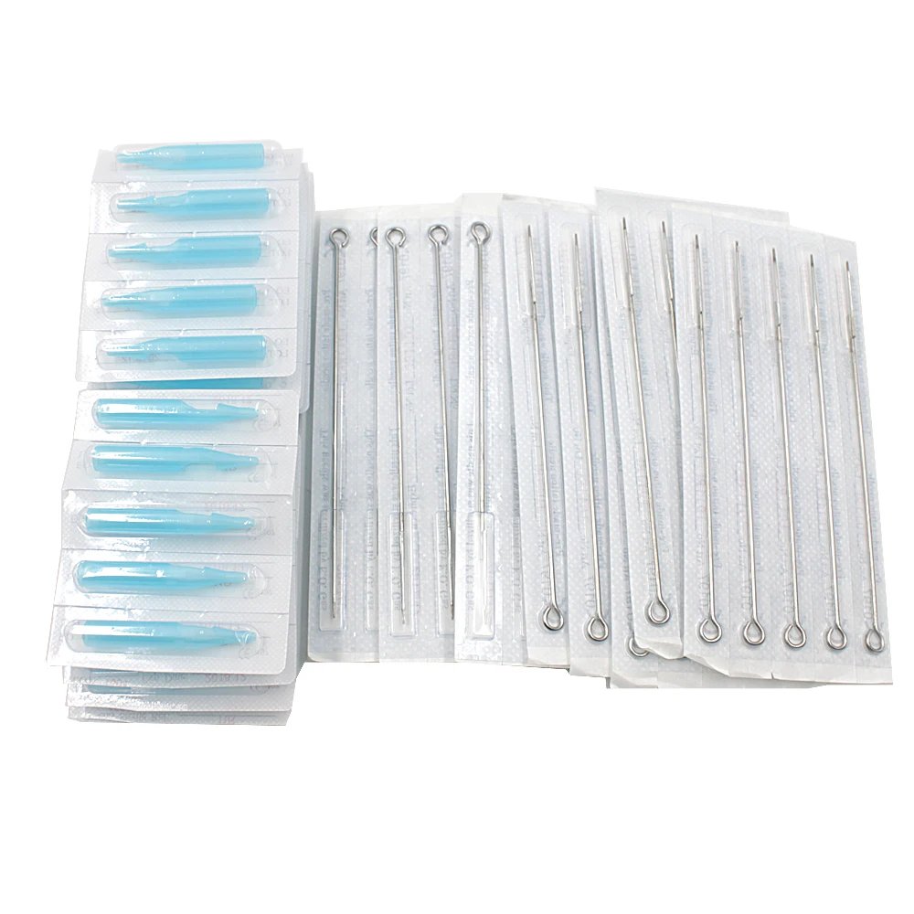 Одноразовые Иглы для татуировок и наконечники трубок набор 100 шт.