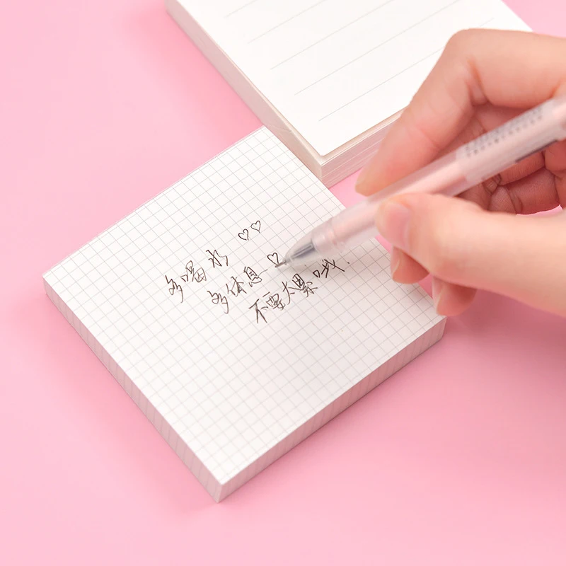 4 шт. 100 листов вида сетки решетки горизонтальная линия бумаги липкий блокнот