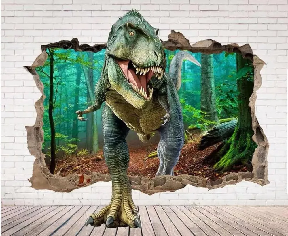 Современные пользовательские 3D обои Динозавр Стены пещера 3D фон стены ТВ фон спальня фото обои