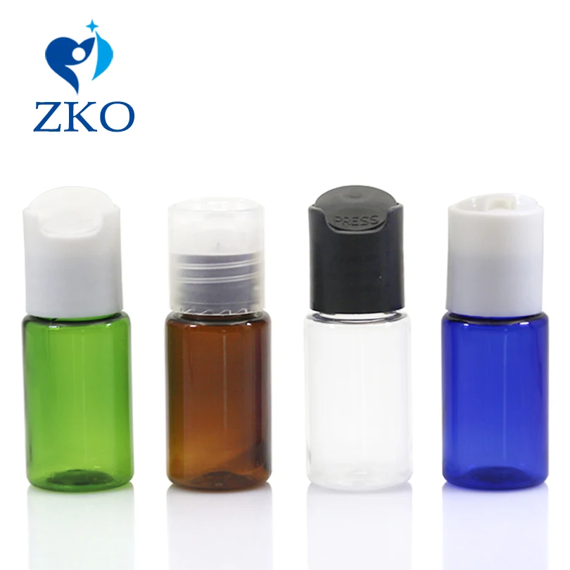 

10ml Plastic Disc Cap Bottle Free Shipping Empty Refillable Portable Essential Oil Liquid Container Travel Squeeze Round Bottles