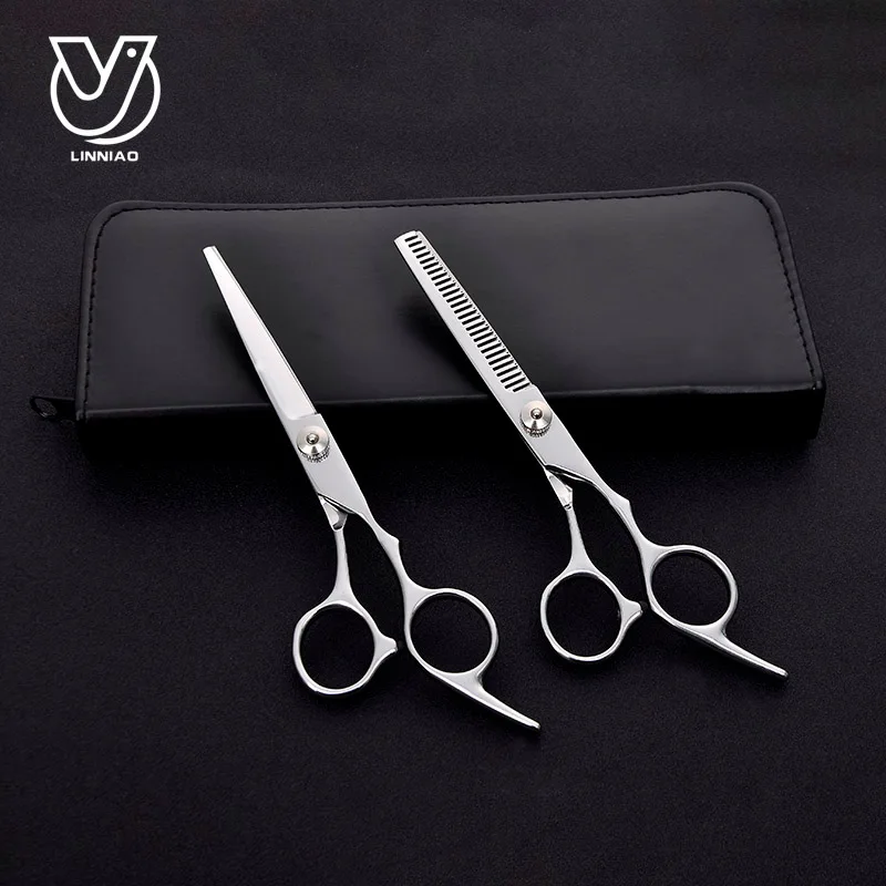 6 Inch Hairdressing Scissors 4CR13 Stainless Steel Professional Salon Barbers Cutting Scissor Hair Set | Красота и здоровье