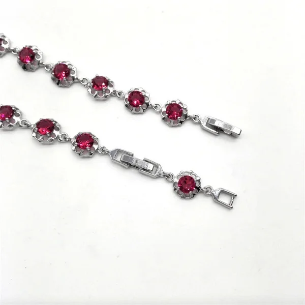 AAA Rose Zircon Flower Bracelets 2017 Newly Listed white Gold color Bracelet Bangles For Women Pulseiras Femininas | Украшения и