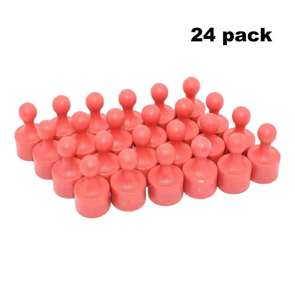 24 PCS 24 магнитных нажимных штифта для холодильника, офиса, карты, кухонных досок, фото штифтов, 8 цветов, ASIN B07F756PY2 - Цвет: 24 PCS