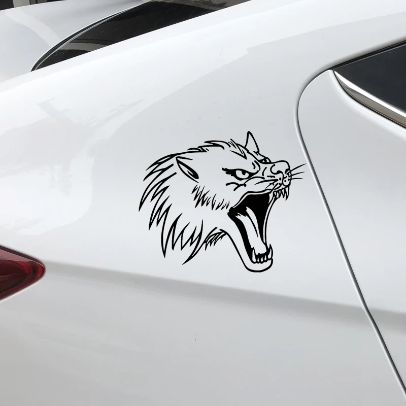 YJZT 16.7CM*14.1CM Wolf Howl Pattern Decor Accessories Car Of Body Sticker Vinyl Decal Black/Silver C4-1080 | Автомобили и