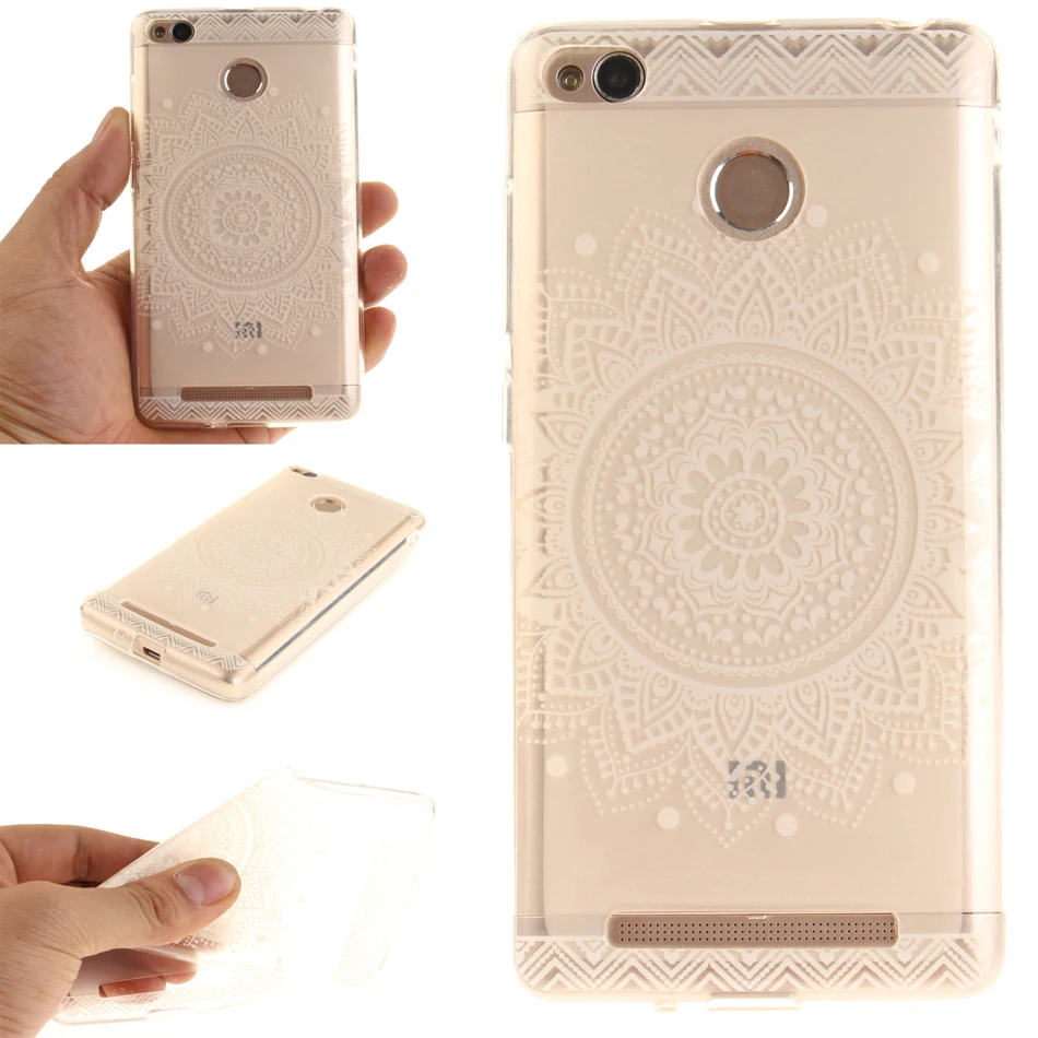 CCDZ Soft clear TPU Case For xiaomi redmi 3X 3S prime fundas case Fundas 3 Flower poket soft phone Cases | Мобильные телефоны и