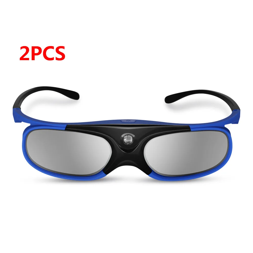 2 pcs blue BOBLOV JX-30 3D очки DLP-Link 96 Гц/144 Гц USB Перезаряжаемый домашний проектор для BenQ Dell acer Optama sony - Цвет: 2 pcs blue
