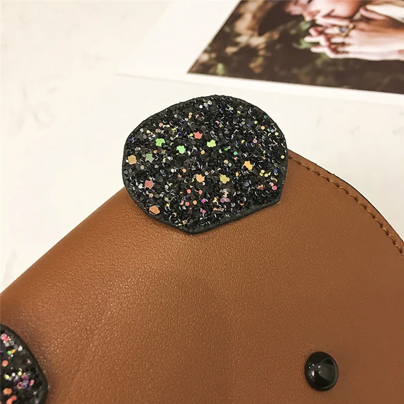 Новинка 2019 детские сумки с милым медведем из мультфильма и пайетками для девочек