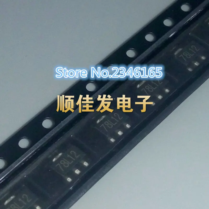 50 шт. 78L12 SOT 89 SMD 12V|Интегральные схемы| |