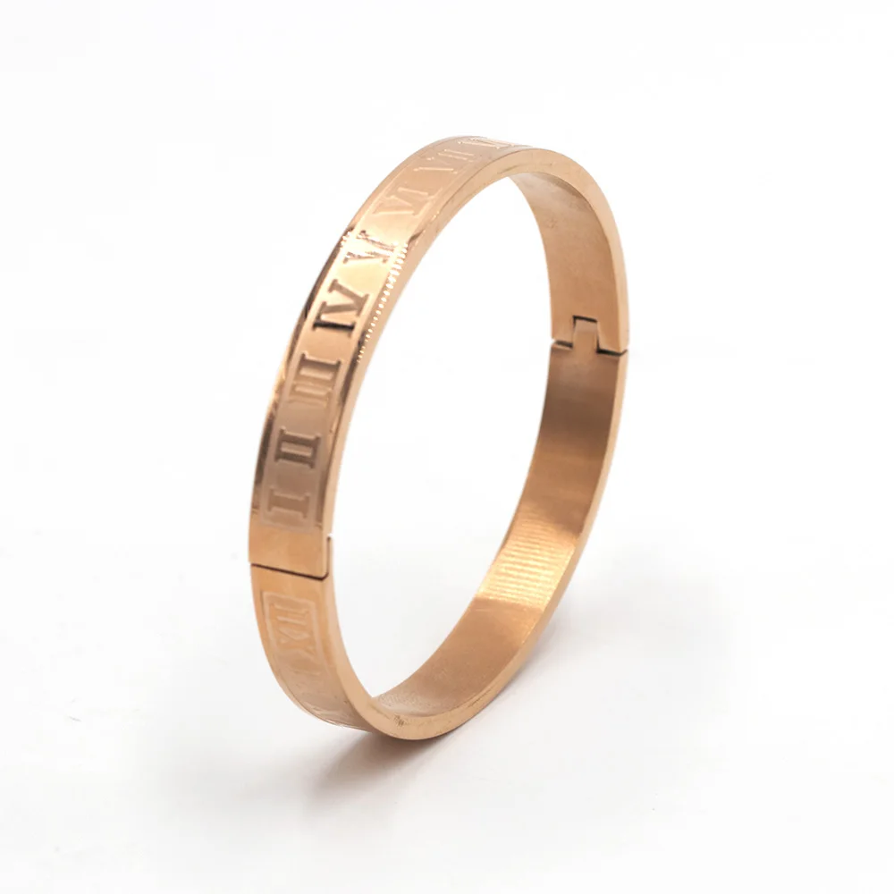 rose stainless steel Мода роскошный Римский Королевский браслет с шармом с короной для мужчин Золотой Плетеный Регулируемый мужской браслет для хип хоп ювелирный подарок - Окраска металла: rose stainless steel
