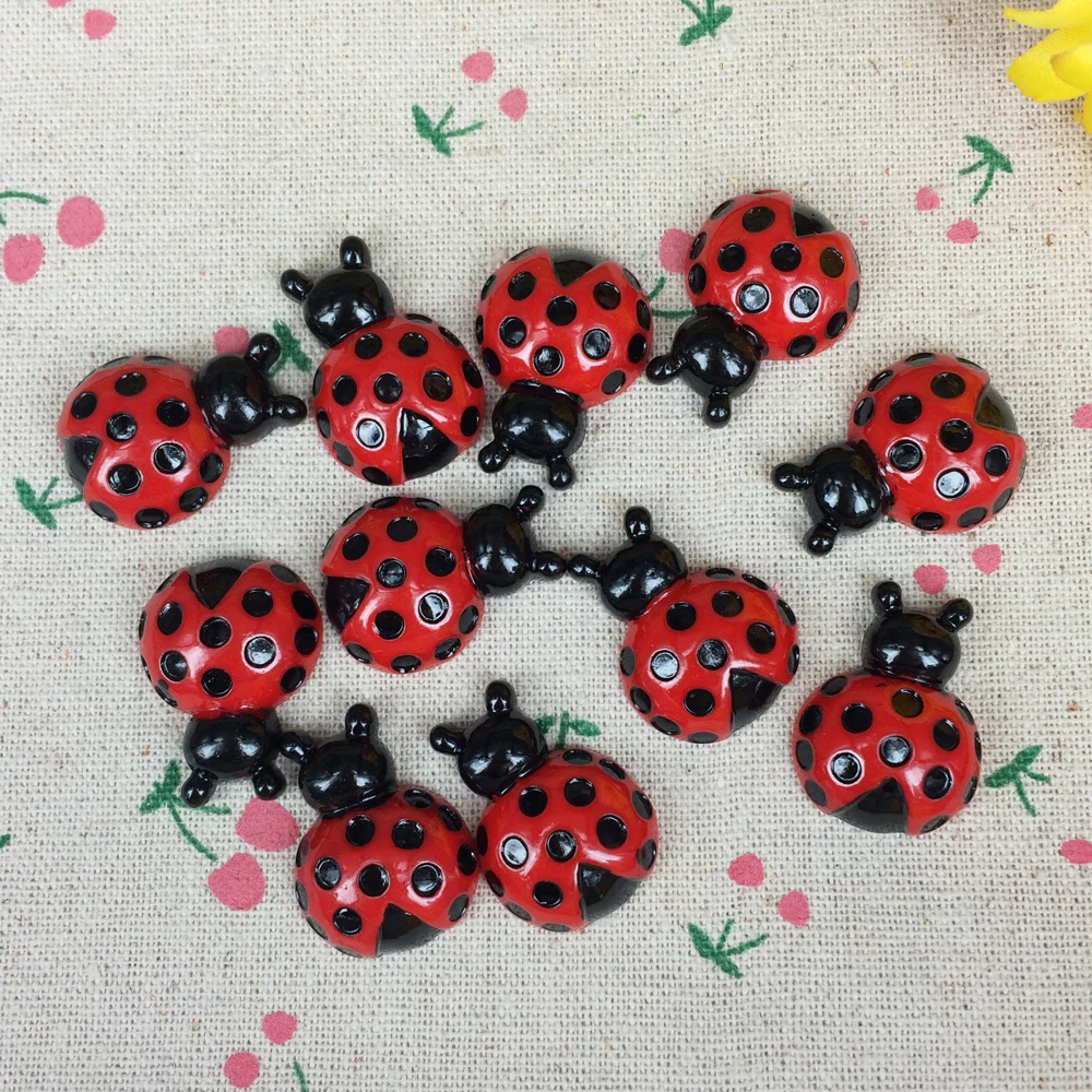 10 шт. полимерные Кабошоны с плоской спинкой мультяшными животными жуки сделай