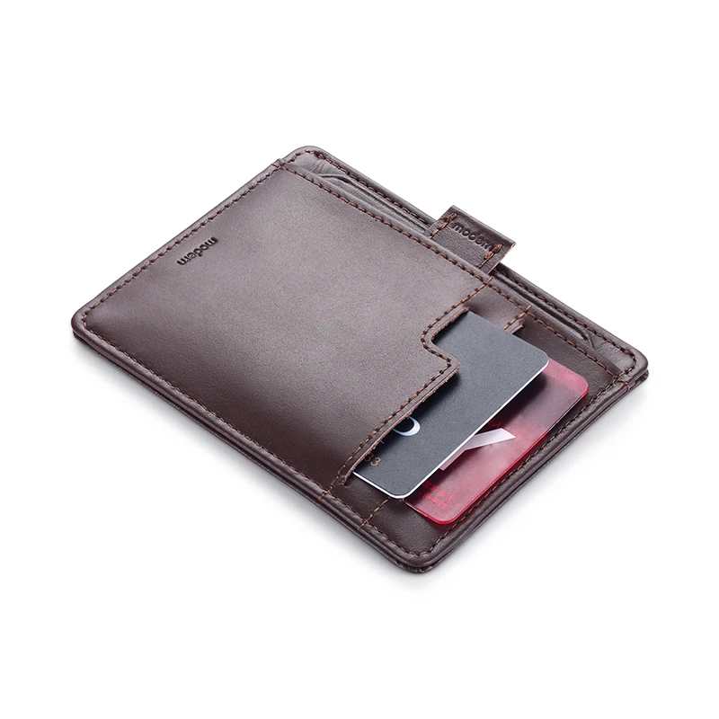 Современный роскошный брендовый супер тонкий мужской кошелек из 100% натуральной