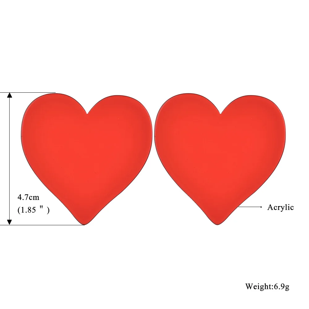 Женские серьги в форме сердца с белым сердечком свадебные украшения акриловые