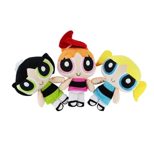 3 шт.лот, 20 см, мультяшное аниме мощное пуховое плюшевое платье для девочек, фигурка цветущей, бабочки и пузырьки, милая плюшевая и мягкая кукла, игрушка