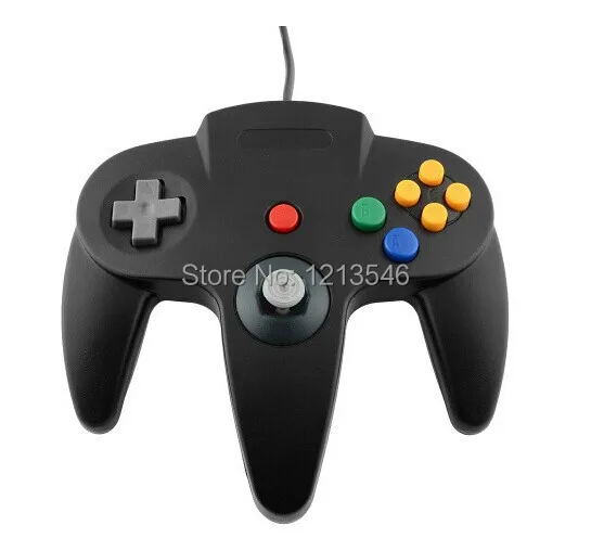 Горячая USB игровой проводной контроллер джойстик для Nintendo N64 PC Черный Бесплатная