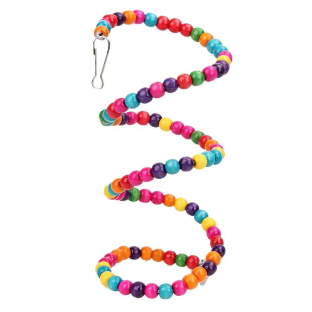 Деревянные игрушки для птиц 100 см качели бусины упражнений попугая хомяка