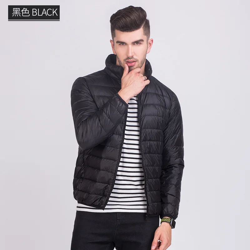 Black NewBang бренд 6XL 7XL плюс зимняя куртка мужская ультра легкая пуховая куртка мужская Большая размер ветрозащитная легкая портативная теплая куртка - Цвет: Black