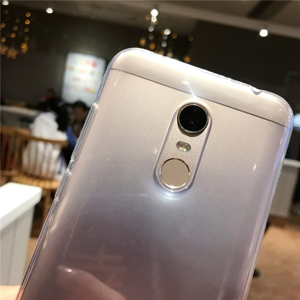 Градиентный чехол для XiaoMi RedMi 5 Plus мягкий силиконовый из ТПУ с полной защитой