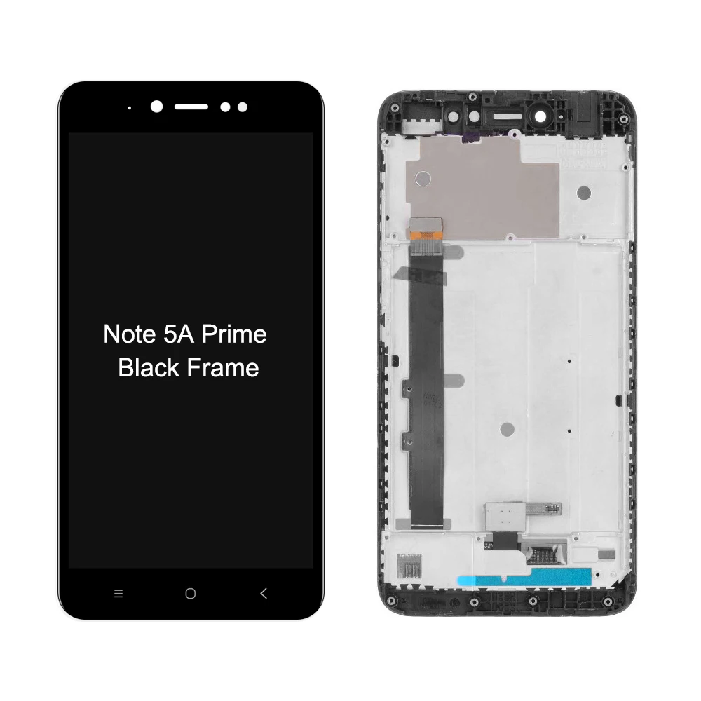 5A Prime Frame Black Дисплей для Xiaomi Redmi Примечание 5A/Note 5A Prime lcd сенсорный экран дигитайзер с рамкой Y1/Y1 Lite Черный Белый - Цвет: 5A Prime Frame Black