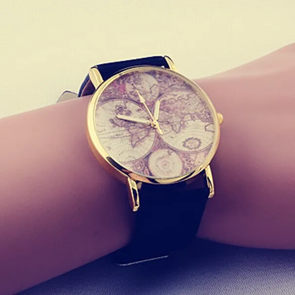 Женские наручные часы с круглым циферблатом золотистые модные повседневные