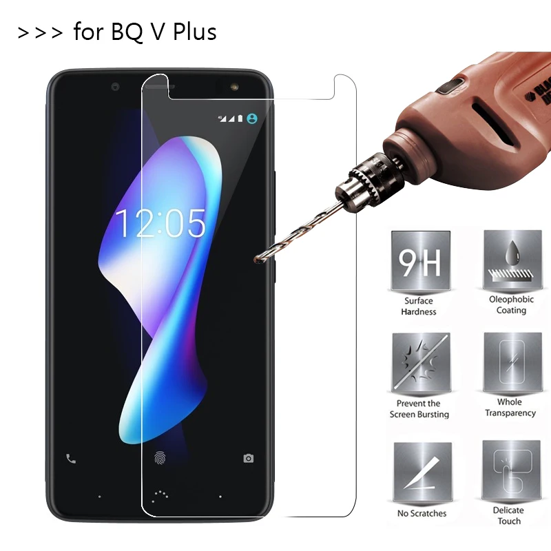 MRGO закаленное стекло для BQ Aquaris V протектор экрана 2.5D 9 H на телефон защитная пленка