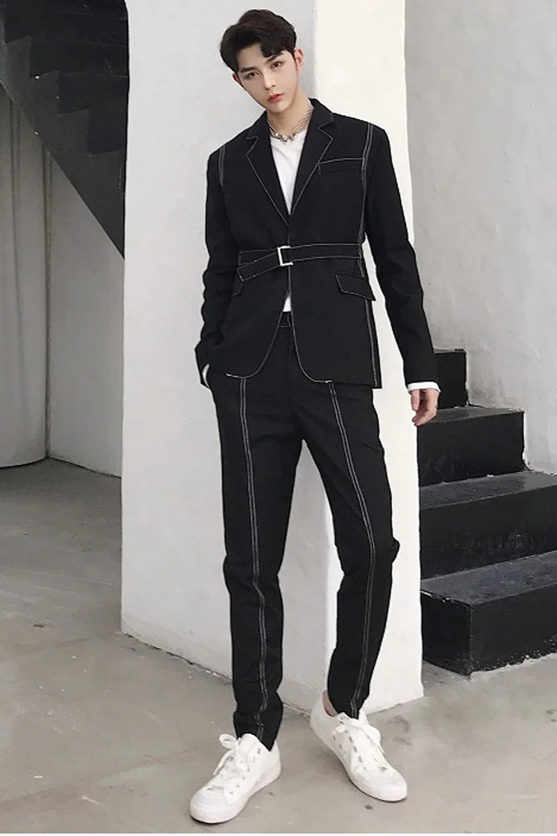 

L-XL!!! Spring new exquisite Korean version of the slim men's small suit suit nightclub hair stylist trend men's youth suit two.
