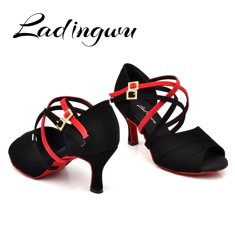 Женские туфли для латиноамериканских танцев Ladingwu Фланелевые Туфли