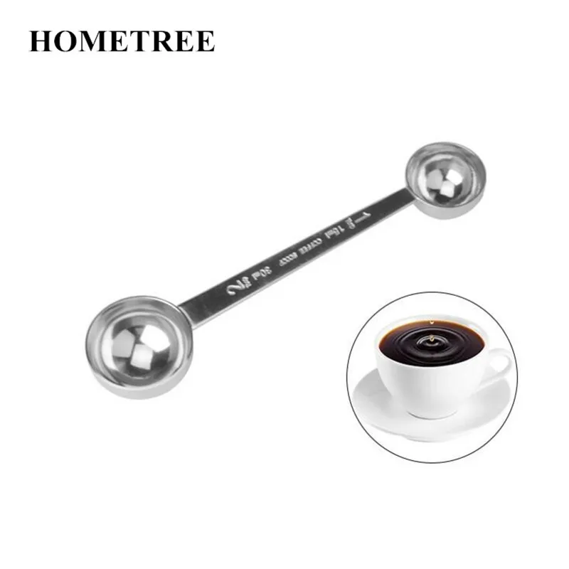 

HOMETREE 1pc Stainless Steel Measuring Spoon Double-Headed Coffee Spoons Milk Seasoning Spoon Cooking Kitchen Bakeing Tools H502