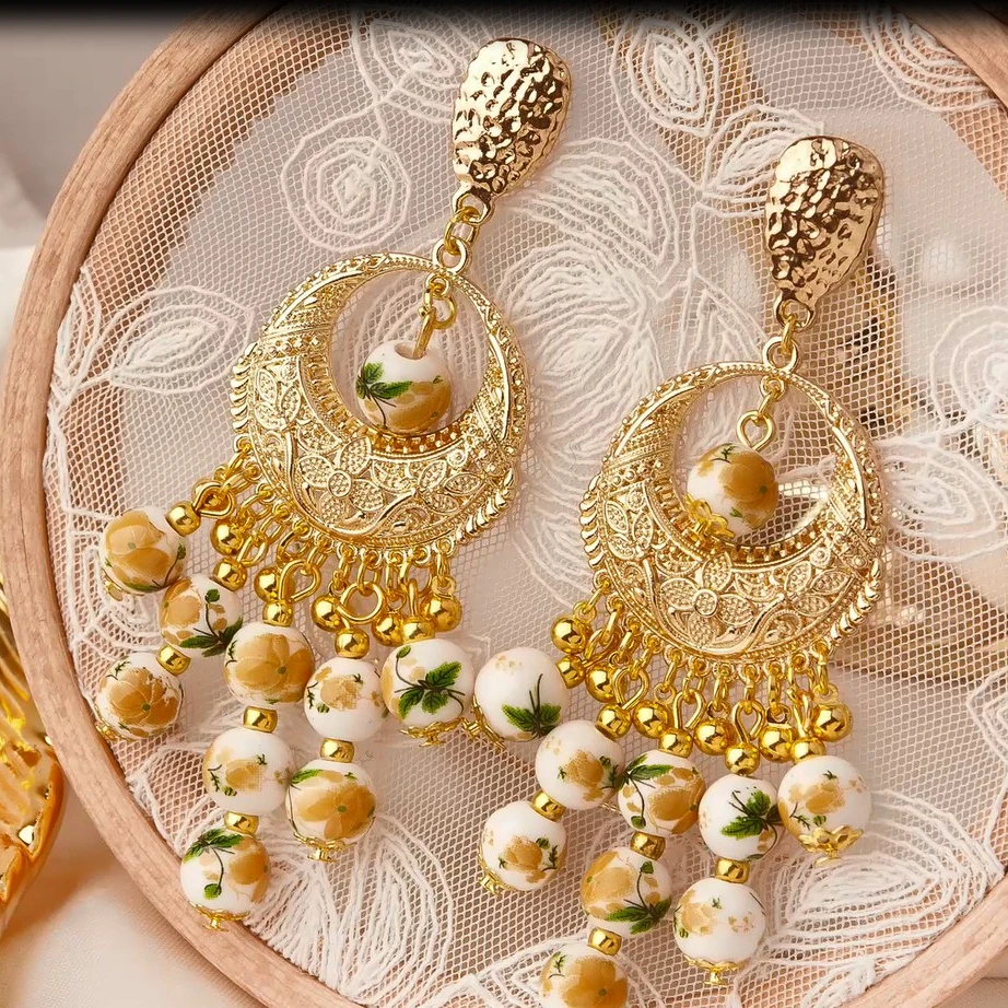 DoreenBeads модные соединители для люстры из сплава цинка круглые золотые цветы в