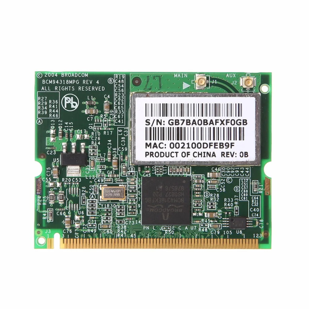 Для hp Broadcom 54G Максимальная производительность 802,11g BCM94318MPG Mini-PCI Wifi беспроводная карта 377325-001 392591-001 Высокое качество C26