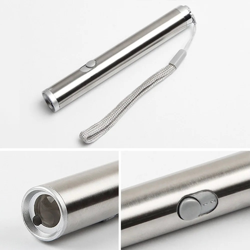 Нержавеющая сталь забавный кот палка с веревкой USB перезаряжаемая светодиодная