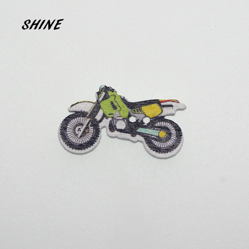 SHINE 12 шт. деревянные швейные пуговицы для скрапбукинга в форме мотоцикла с 2