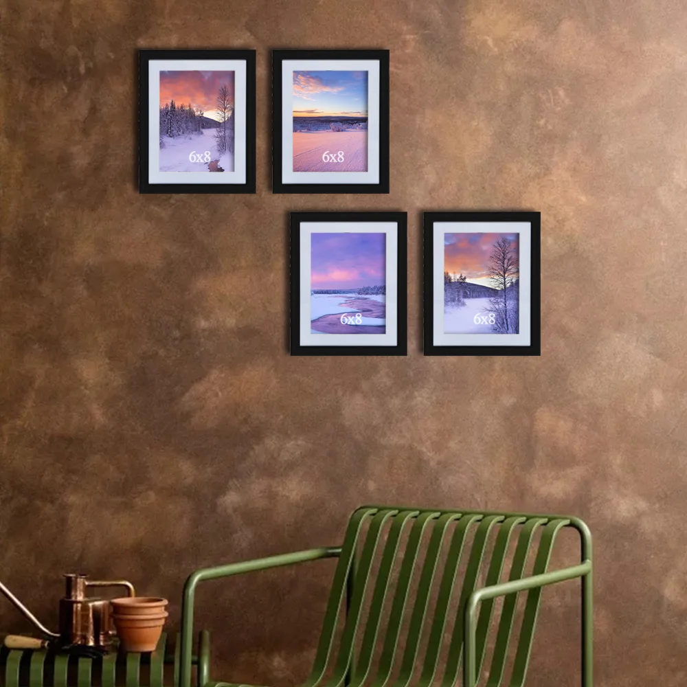 Giftgarden 6x8 набор фоторамок черные настенные фоторамки аксессуары для украшения