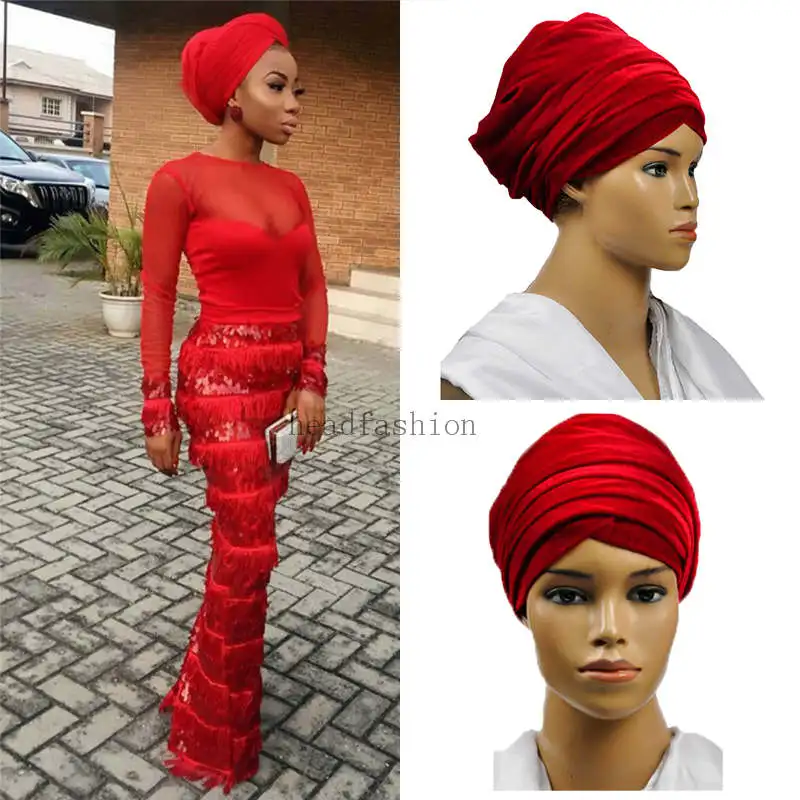2017 для вечеринки или свадьбы Африканский тюрбан новый дизайн модный однотонный