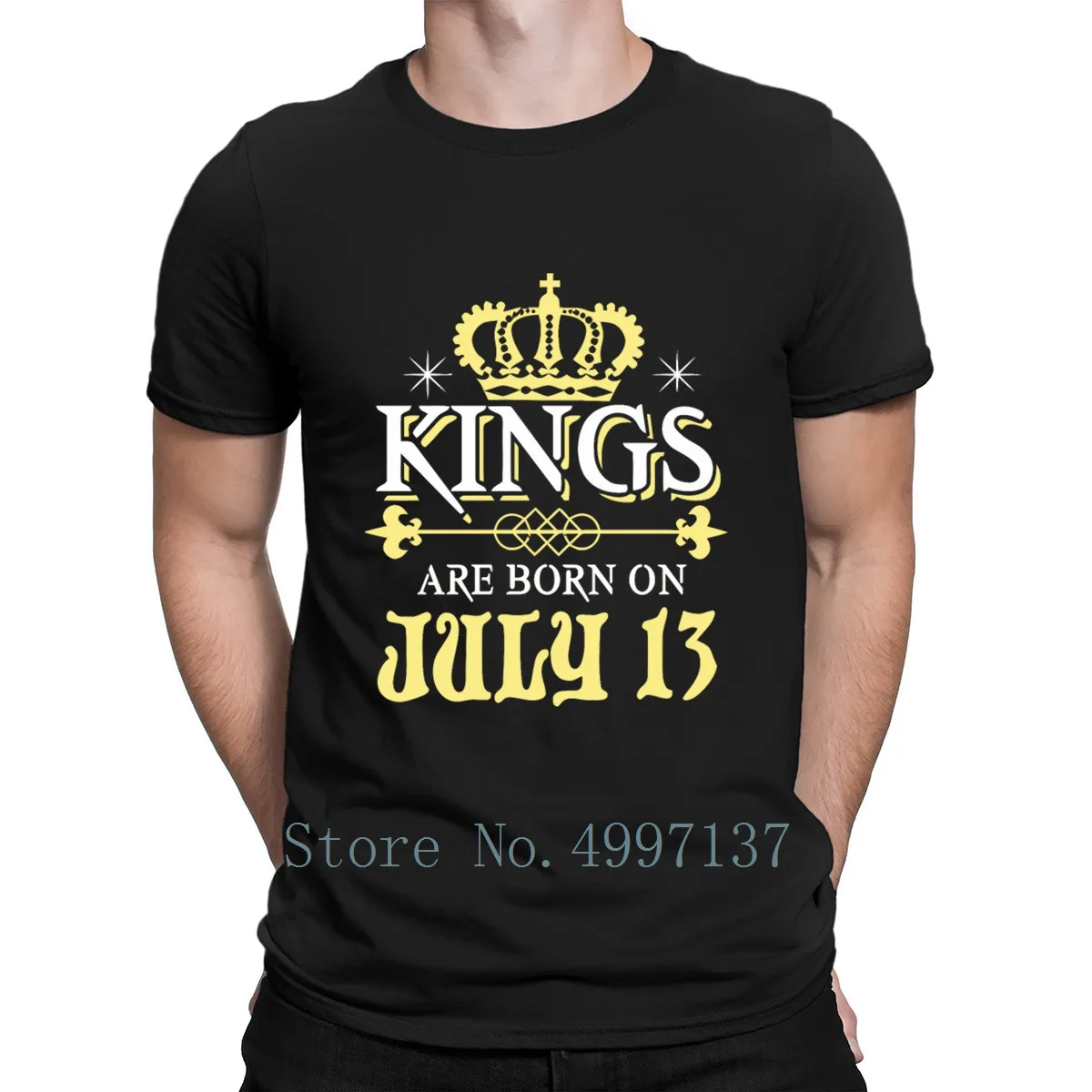 Футболка Kings Are Born 13 июля летняя оригинальная S-3xl одежда хлопковая Базовая