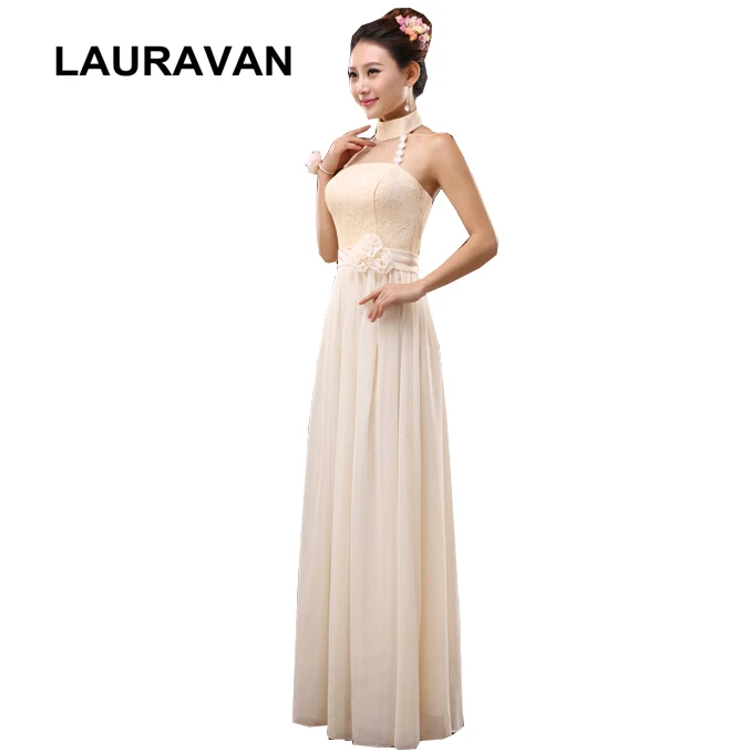 Длинное платье невесты размера плюс 2019 шифоновое цвета шампанского с бретелькой