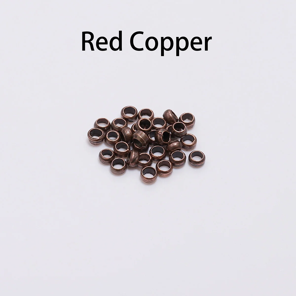 Red Copper 500 шт./лот 2/2. 5/3 мм серебро золото античный бронзовый шар плунжерный шарик гладкий шар Обжимные бусины для изготовление, поиск ювелирных изделий Аксессуар - Цвет: Red Copper