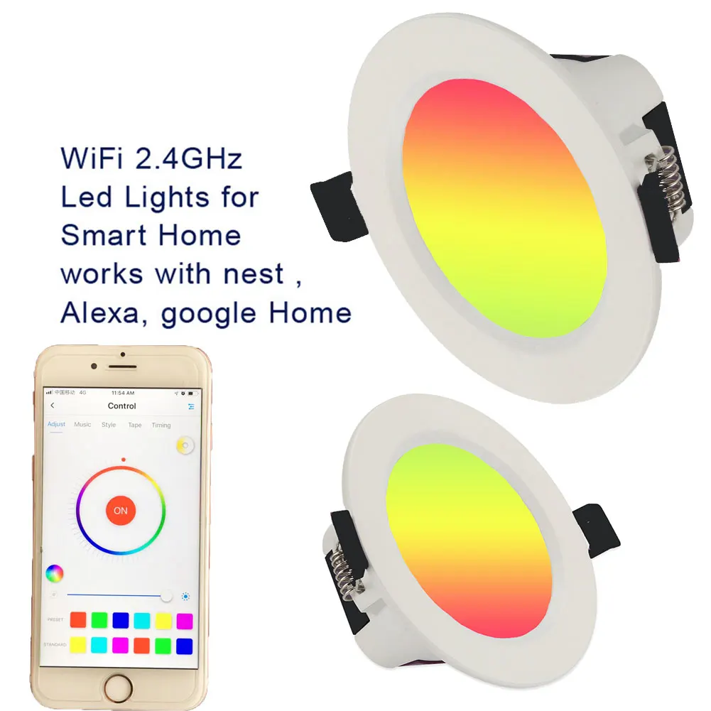 

Wifi Smart Downlight Dimming Remote Control Timing Down Light for Alexa SLC88