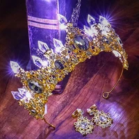 colors bride hair accessories alloy crystal festival party led glowing crown headwear wedding rhinestone light crowns