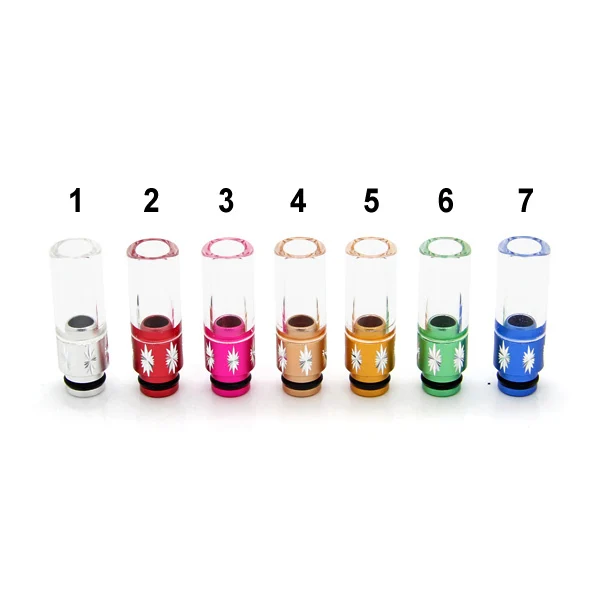 

Glass&Aluminum bevel 510 drip tip for 510 drip atomizer RDA RBA tank mouthpiece fast ship electronic cigarrate accessories