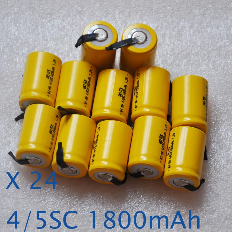 Никель металлогидридная аккумуляторная батарея 1 2 В 4/5 SC 1800 мАч с закругленными