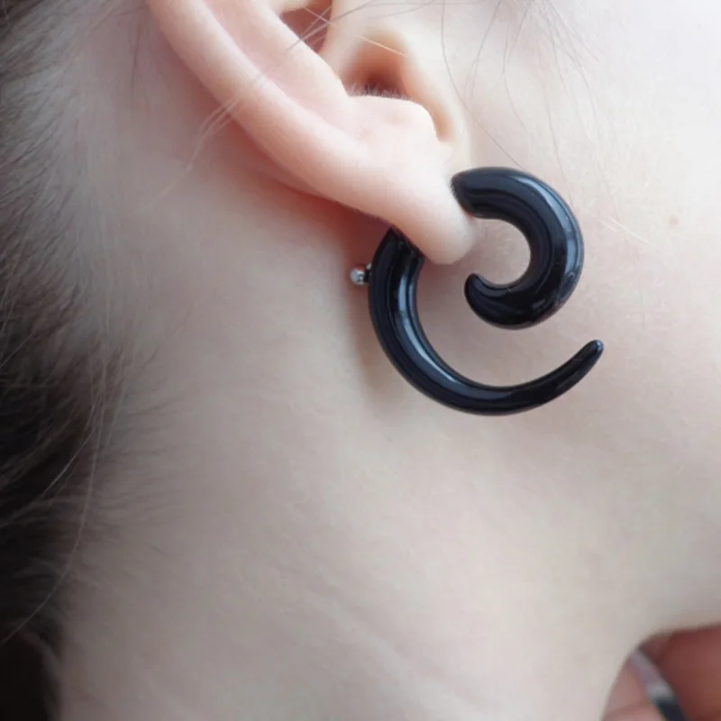 2 шт. Бесплатная доставка спиральная поддельная заглушка для ушей туннельные