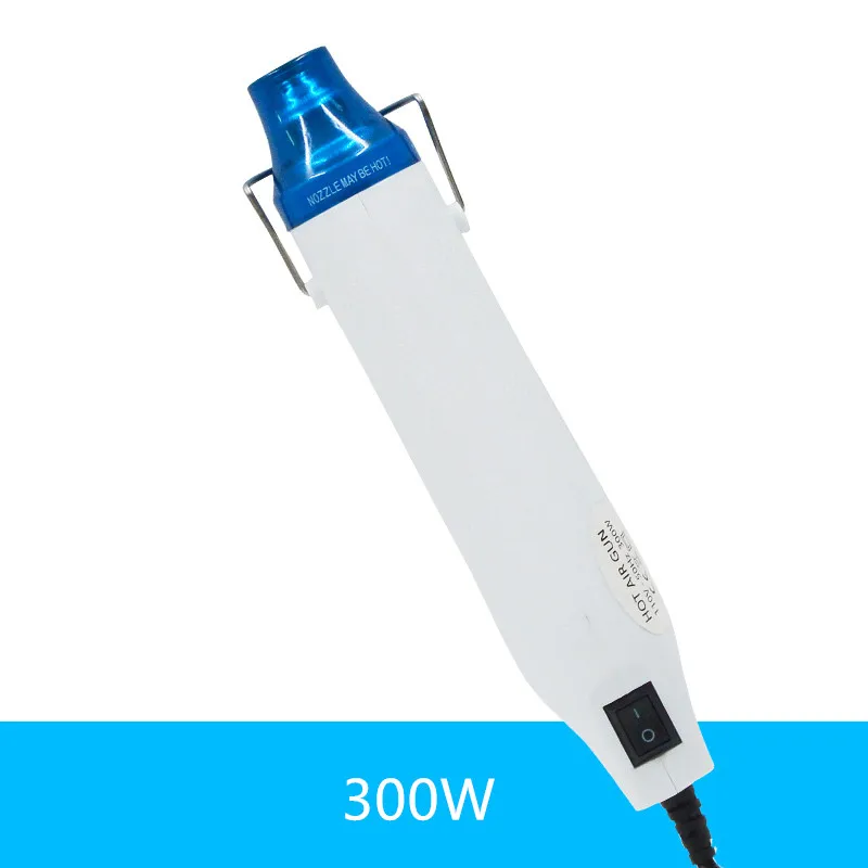 300W White 220V DIY с помощью Тепловая пушка электрическая Мощность инструмент горячего воздуха 150/300W Температура пистолет с поддерживающим сиденьем термоусадочный Пластик Тепловая пушка - Цвет: 300W White