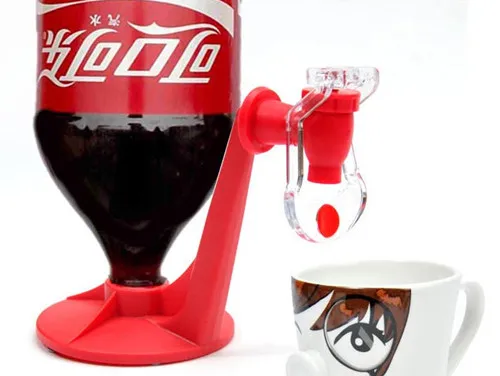 Free shipping ! new Creative drinking fountain Coke bottle upside down hand pressure pump water dispenser|fountain soda|fountainfountain table |