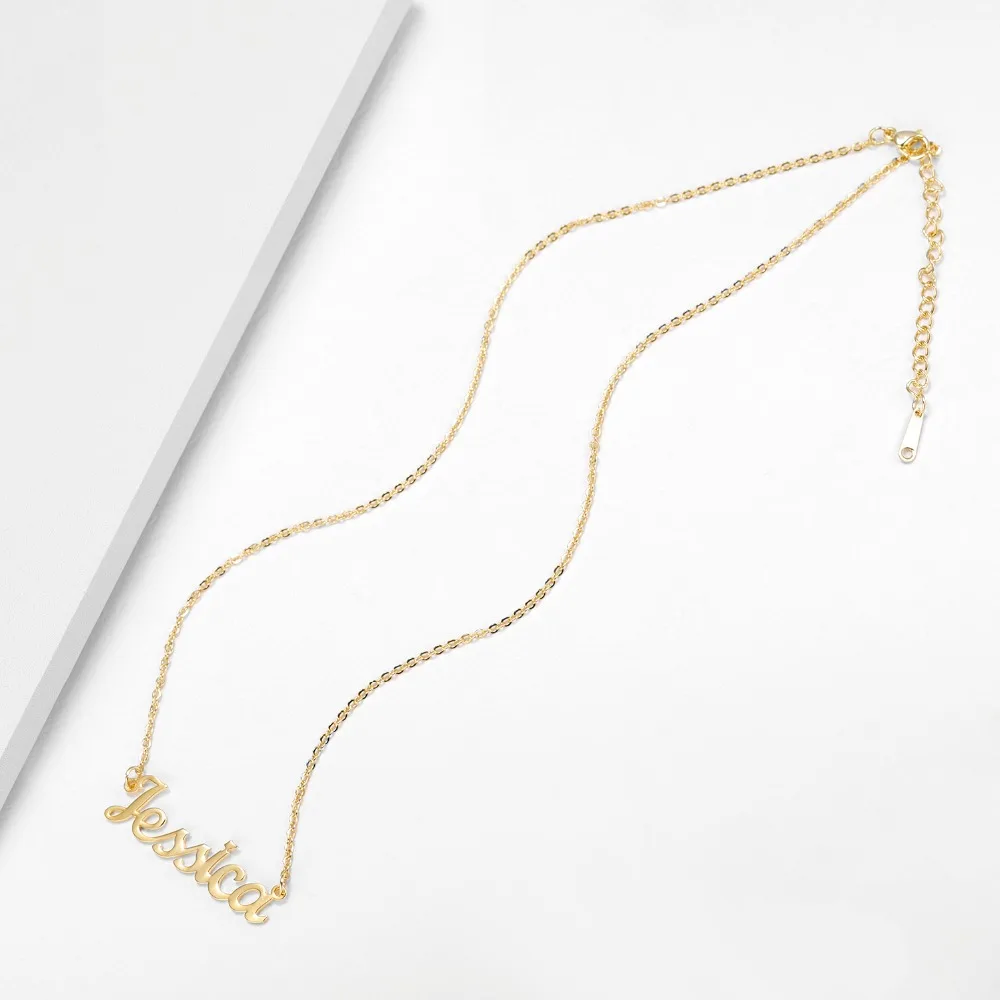 Имя кулон индивидуальное имя ожерелья Три цвета для женщин Hanmade