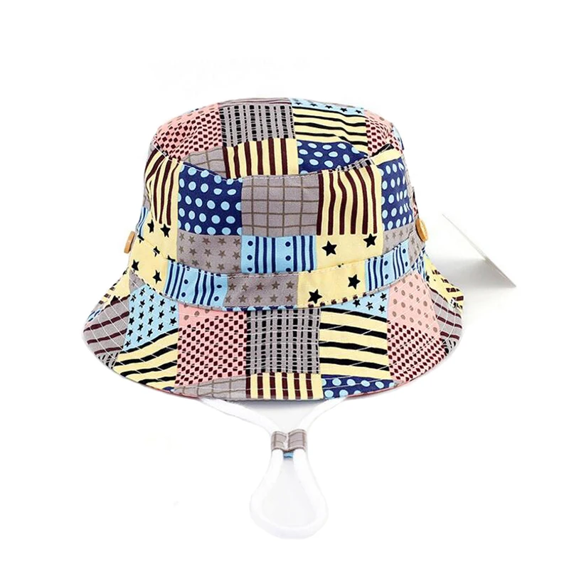 Baby Summer Hat Children Star Stripe Spell Sun Topee Panama Caps Boy Girl Fisherman Hats Kids Boys Cotton Cap BMZ79 | Детская одежда и