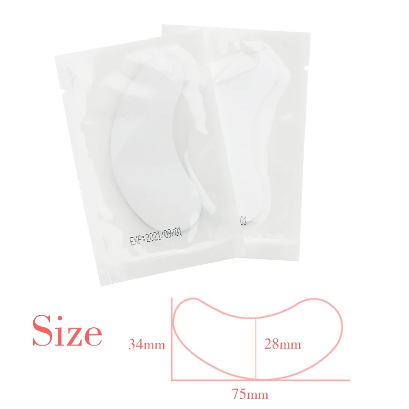 Патчи прозрачные под глаза для наращивания ресниц бумажные накладки накладных 50