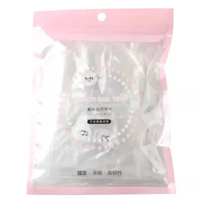 

1bag/lot * 500pcs Elegant transparent Natural White Long Oval full cover False nails Tip