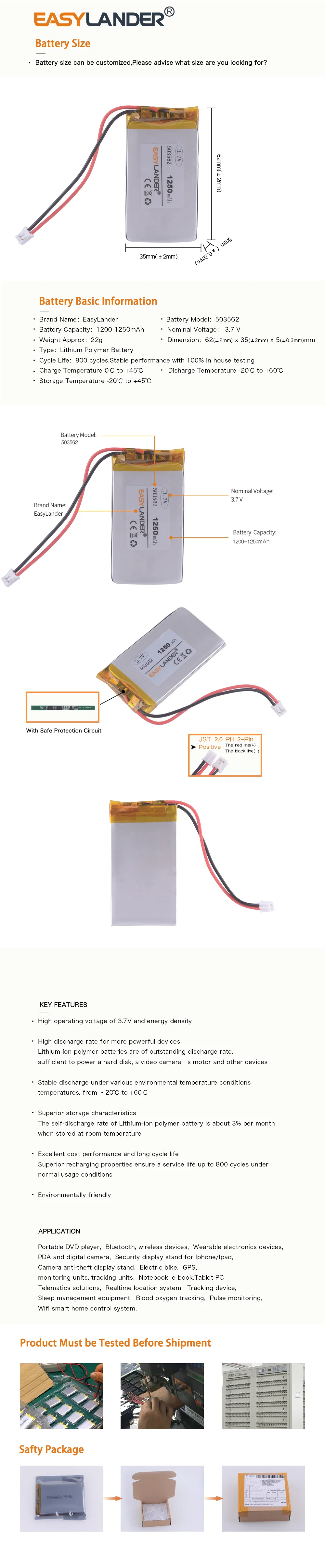 3,7 V 1250mAh lipo литий-полимерная аккумуляторная батарея Лев для gps PS4 станция DVD bluetooth рекордер электронная книга камера 503562